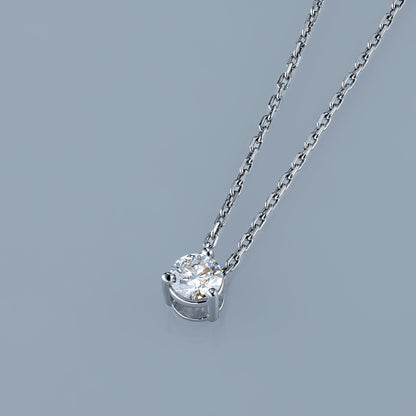 14K White Gold Pendant with 1 Round-Cut Lab-Created Diamond 0.34 CT.TW - Which Mark