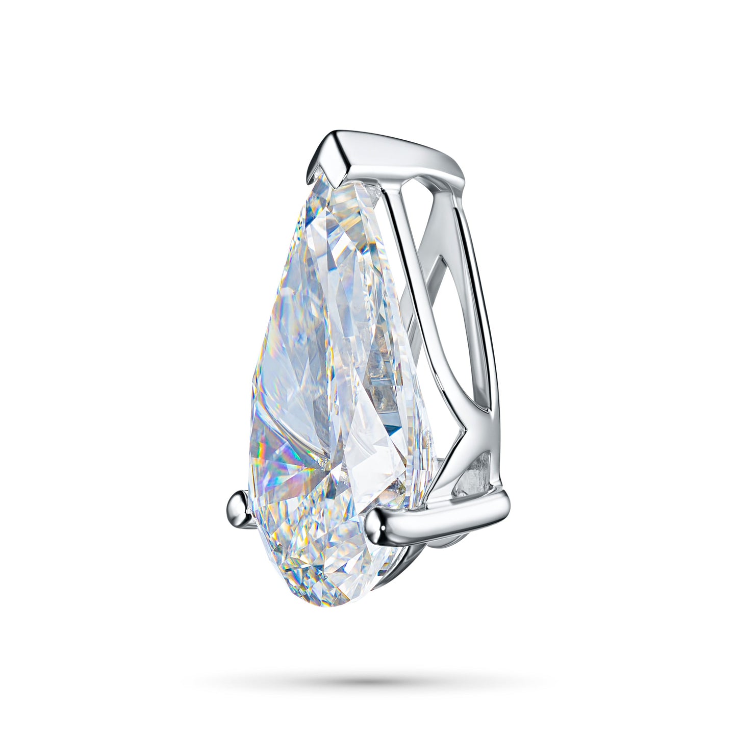 14K White Gold Pendant with 1 Pear-Cut Lab-Created Diamond 1.08 CT.TW - Which Mark