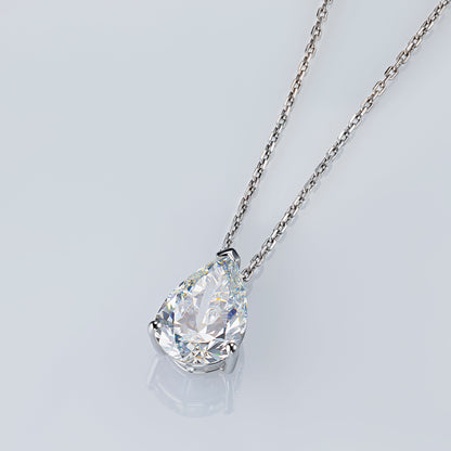 14K White Gold Pendant with 1 Pear-Cut Lab-Created Diamond 1.08 CT.TW - Which Mark