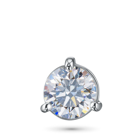 14K White Gold Pendant with 1 Round-Cut Lab-Created Diamond 1.005 - Which Mark