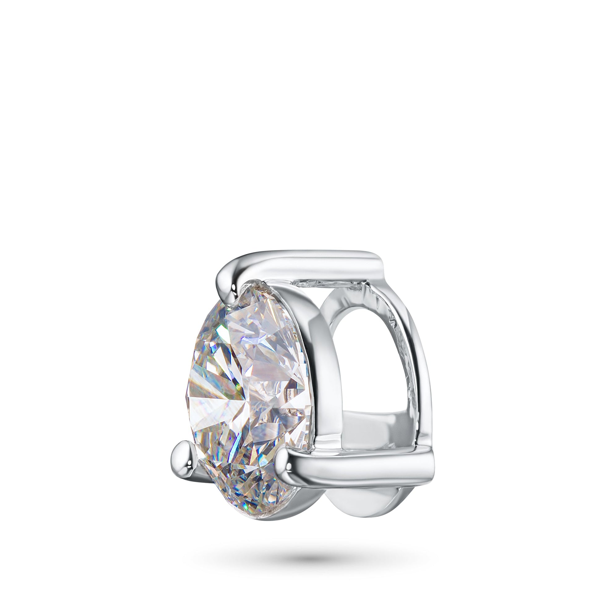 14K White Gold Pendant with 1 Round-Cut Lab-Created Diamond 1.005 - Which Mark