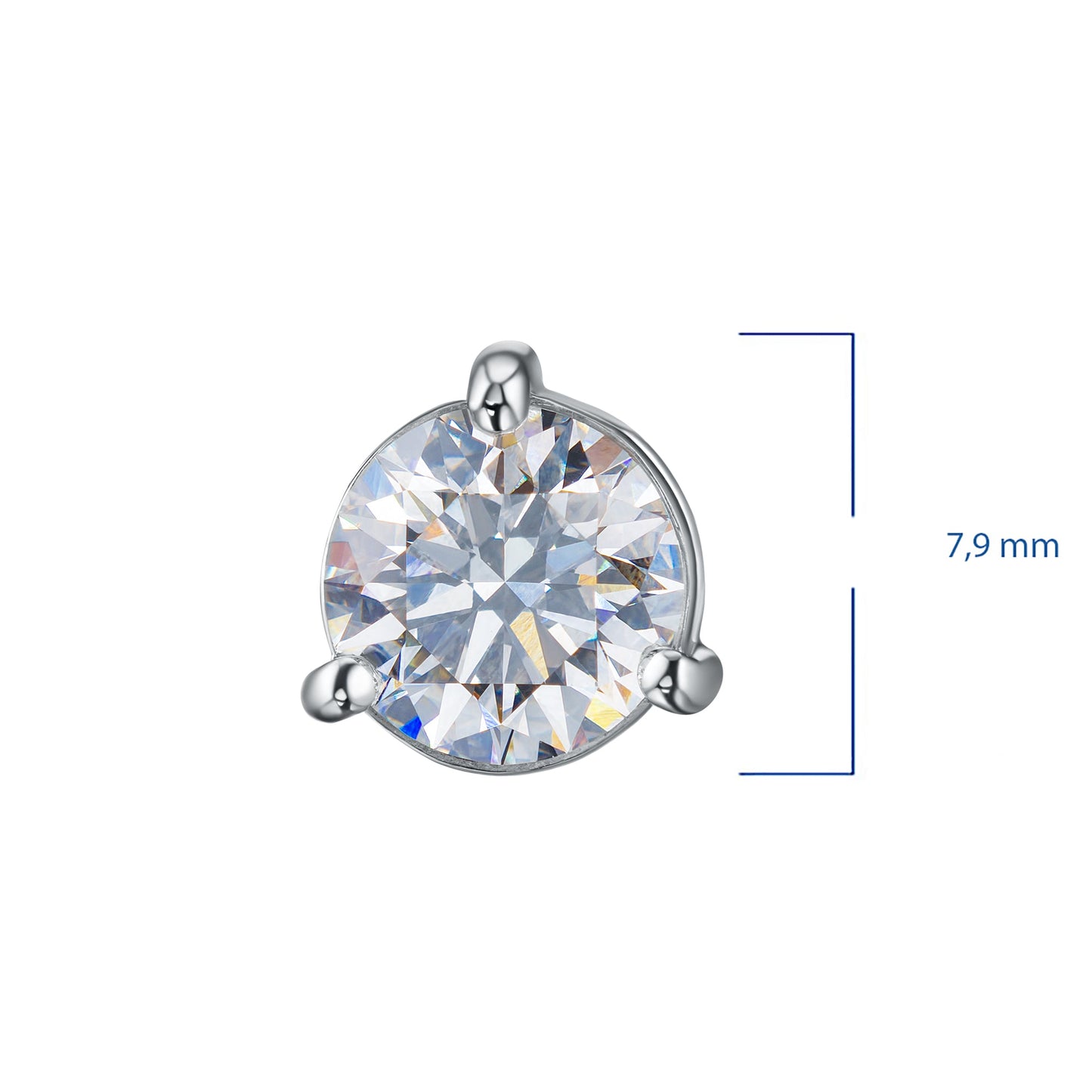14K White Gold Pendant with 1 Round-Cut Lab-Created Diamond 1.005 - Which Mark
