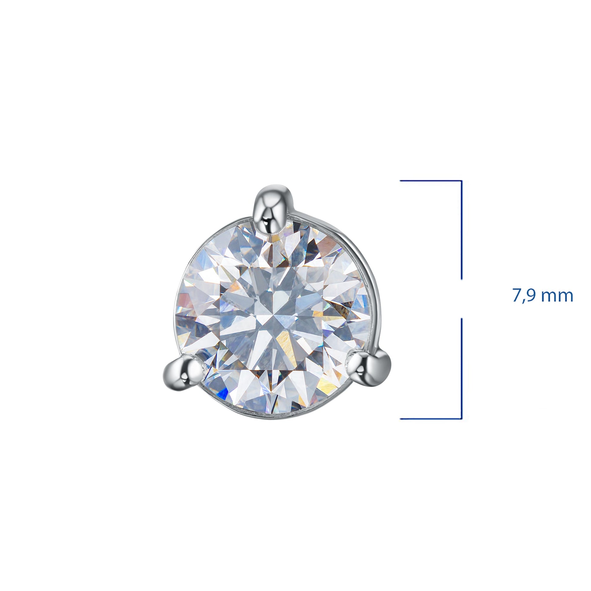 14K White Gold Pendant with 1 Round-Cut Lab-Created Diamond 1.005 - Which Mark