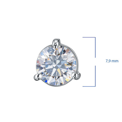 14K White Gold Pendant with 1 Round-Cut Lab-Created Diamond 1.005 - Which Mark