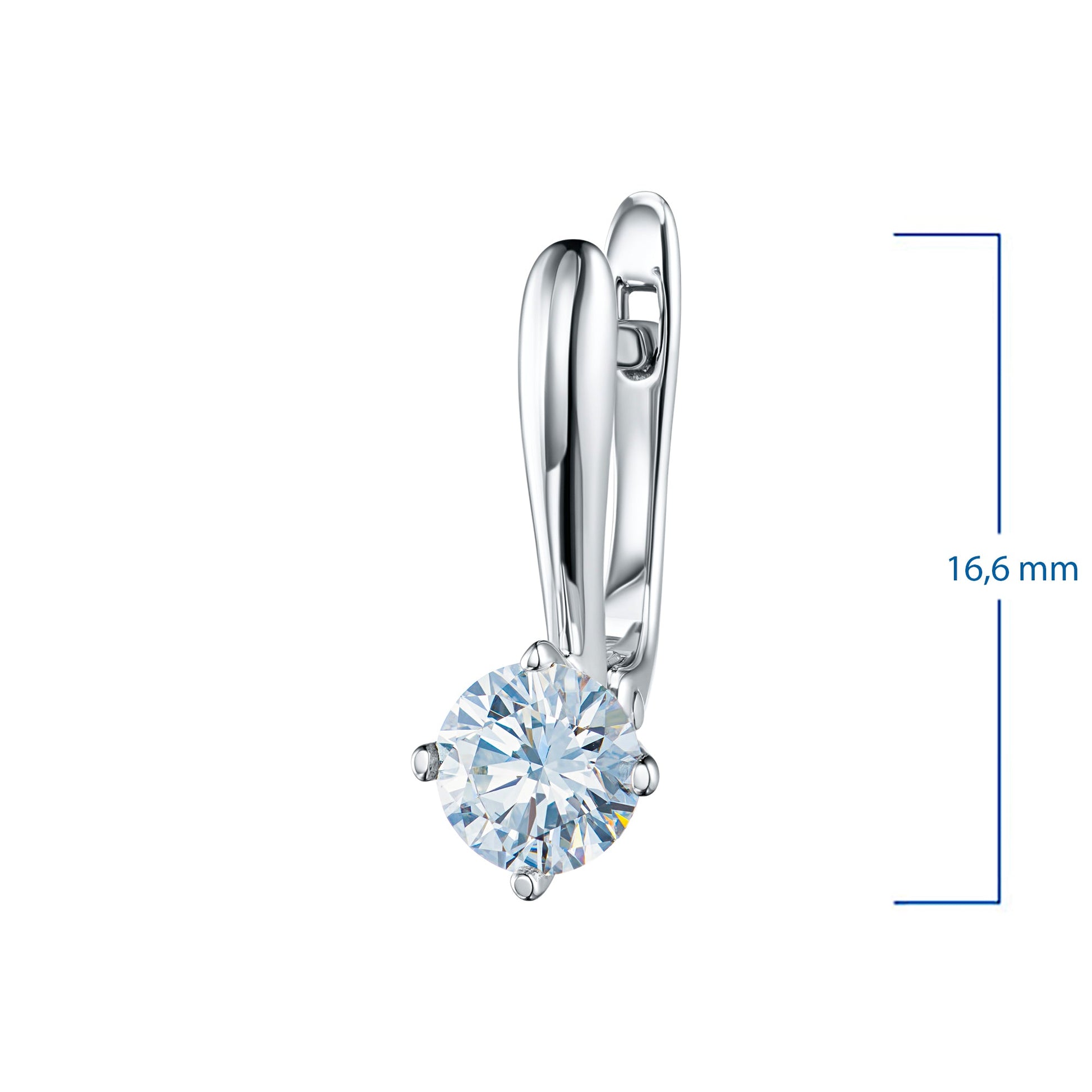 14K White Gold Earrings with 0 Round-Cut Diamond 1.66 CT.TW - Which Mark