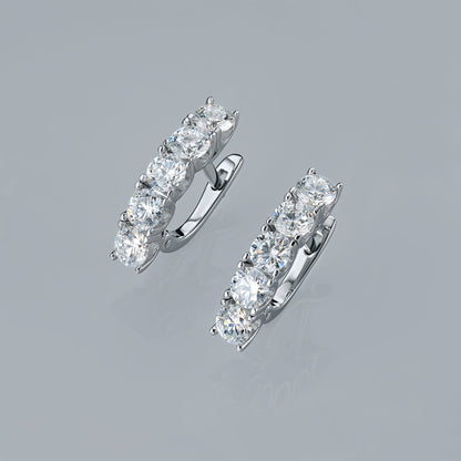 14K White Gold Earrings with 10 Round-Cut Lab-Created Diamonds 1.255 - Which Mark