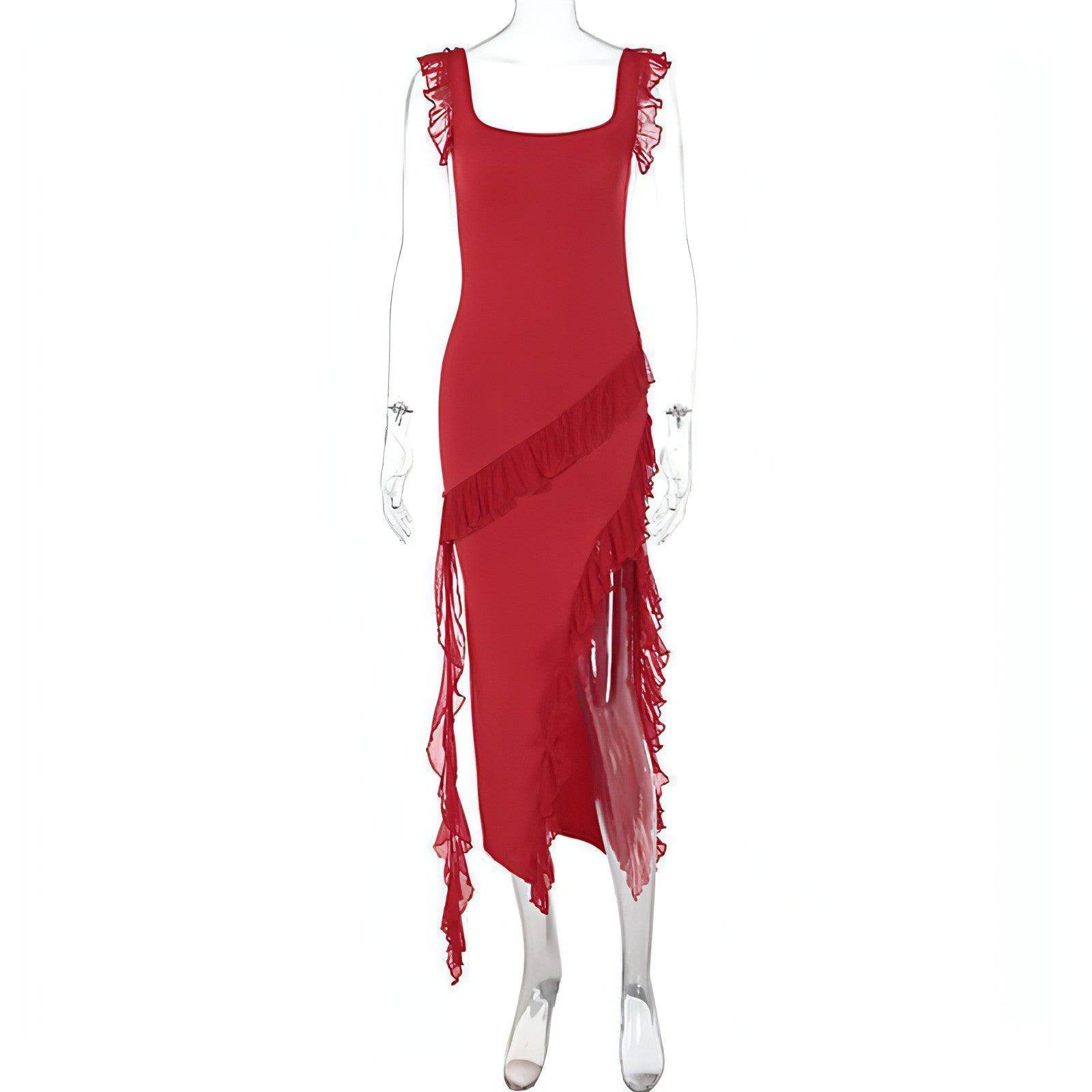 Female Summer Fashionable Stringy Selvedge Stitching Temperament Dress - Which Mark