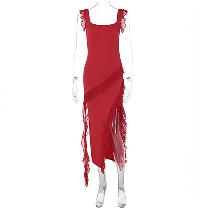 Female Summer Fashionable Stringy Selvedge Stitching Temperament Dress - Which Mark