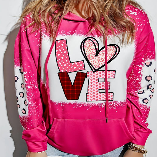 Leopard Print Drawstring Hoodie Women's Long Sleeve Sweater - Which Mark