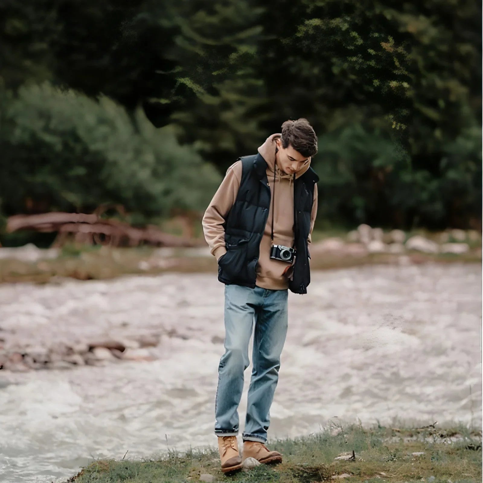White Duck Down Three-proof Vest Down Jacket Coat For Men - Which Mark