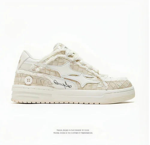 Korean Style Casual Breathable White Shoes Men - Which Mark
