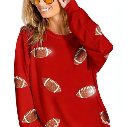 Women's Loose Casual Rugby Sweater - Which Mark