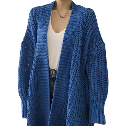 Retro Lazy Coat Loose Mid-length Sweater Jacket Women - Which Mark