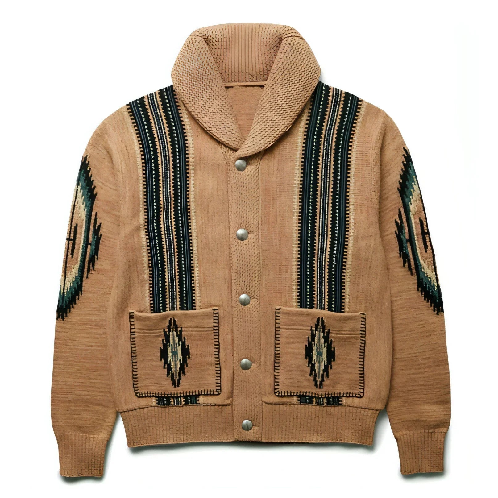 Autumn And Winter Jacquard Sweater Coat - Which Mark