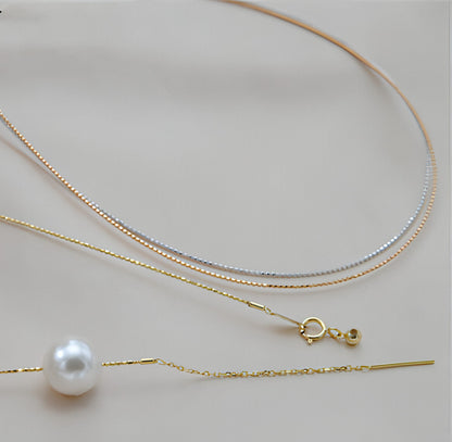 Collar Adjustment Chain 18K Gold Necklace Sleeve Chain Empty Holder - Which Mark