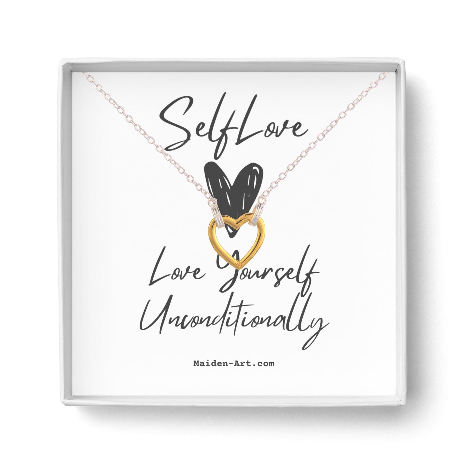 18K Gold Plated Heart Pendant Necklace - Which Mark