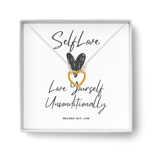 18K Gold Plated Heart Pendant Necklace - Which Mark