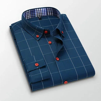 Fall Men's DressShirt Long Sleeve Casual Slim Fit - Which Mark