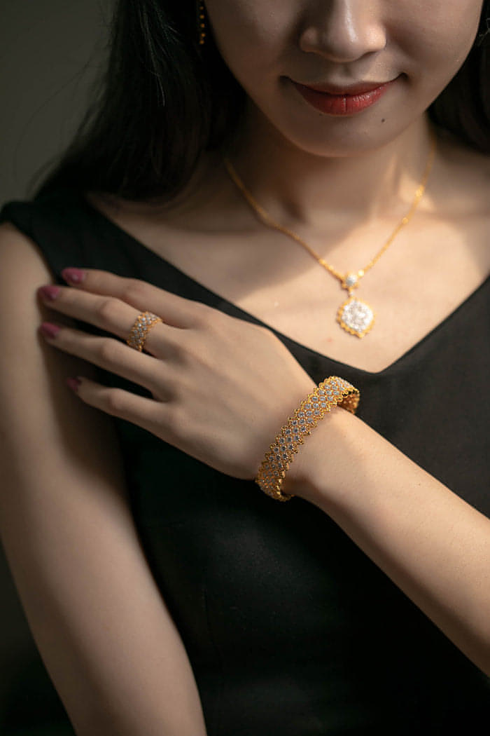 Gold Plated S925 Silver Fine Version Of The Lace Bracelet For Women - Which Mark