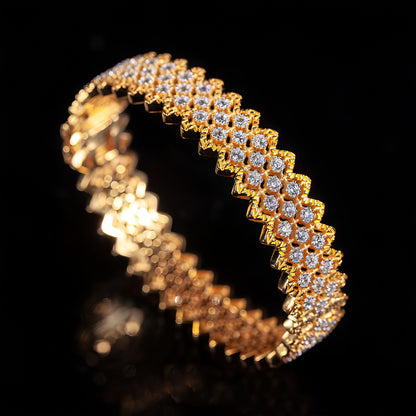 Gold Plated S925 Silver Fine Version Of The Lace Bracelet For Women - Which Mark