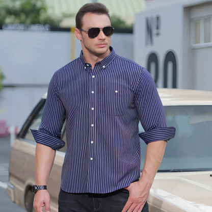 Men Business Trends Cotton Long Sleeve DressShirt - Which Mark