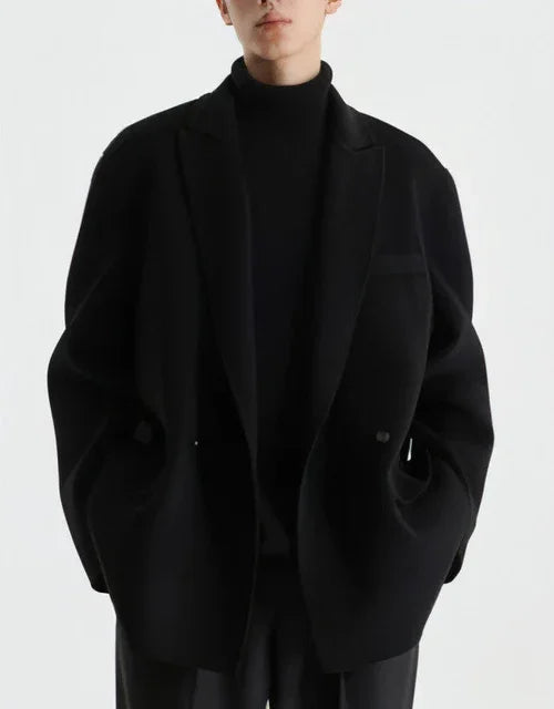 Gun Collar Double-faced Woolen Goods Woolen Suit Wool Coat For Men - Which Mark