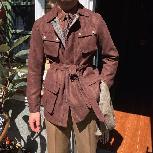 Casual Suede Warm Jacket For Men - Which Mark