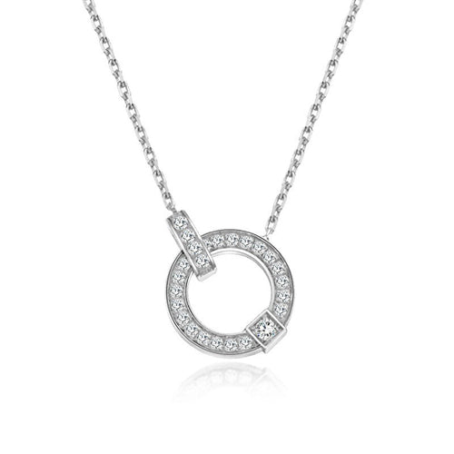 18K Gold Simple Fashion Diamond Clavicle Necklace - Which Mark