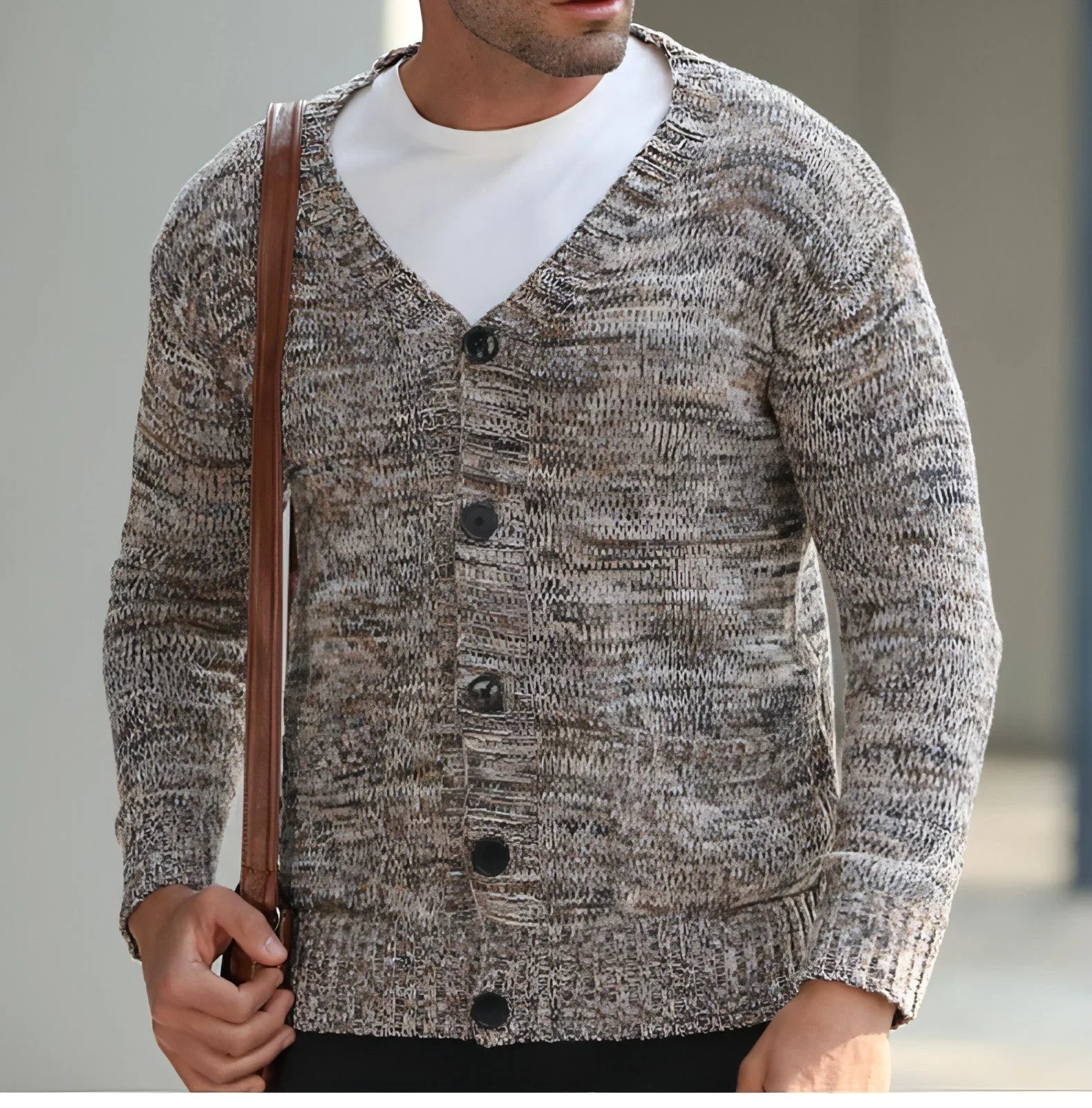 Men's Autumn And Winter Thin Mixed Wool Sweater - Which Mark
