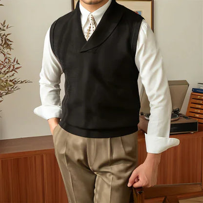 Fashionable Knitted Waistcoat Business Slim Fit Men - Which Mark
