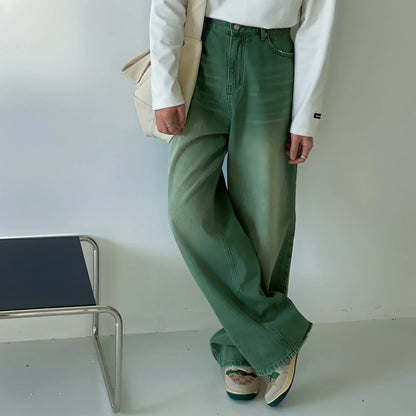 UrbanEase™ Olive men 's retro vintage jeans - Which Mark