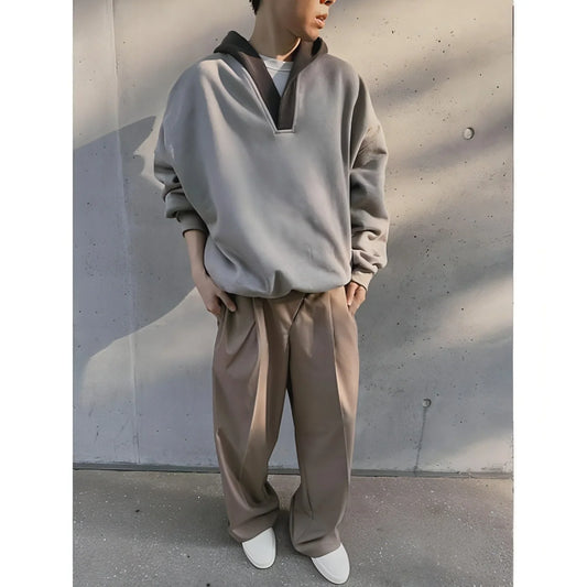 Hooded Sweater Men's Patchwork Coat - Which Mark