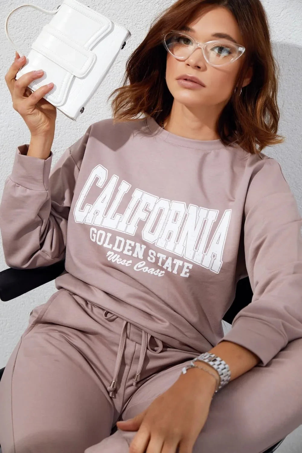 Women's tracksuit set with cappuccino application FI728 - Which Mark