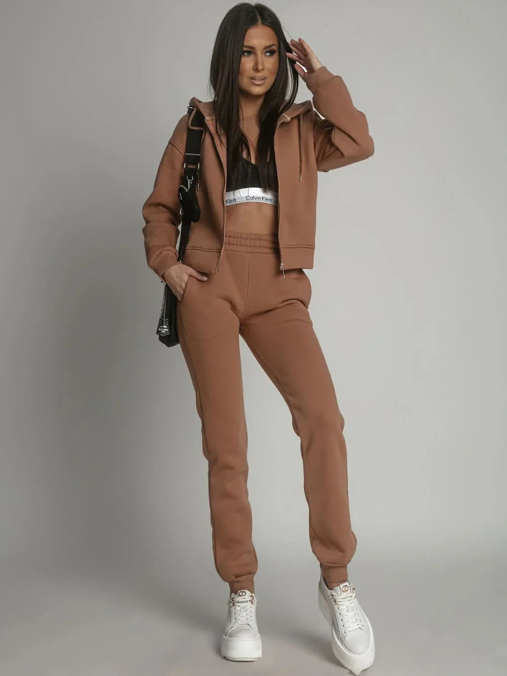 Women's beige insulated tracksuit set FI761 - Which Mark