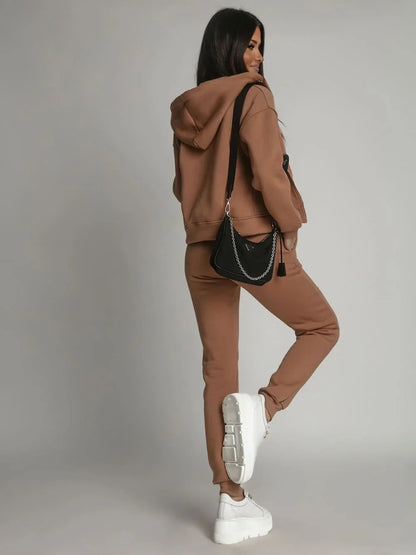 Women's beige insulated tracksuit set FI761 - Which Mark