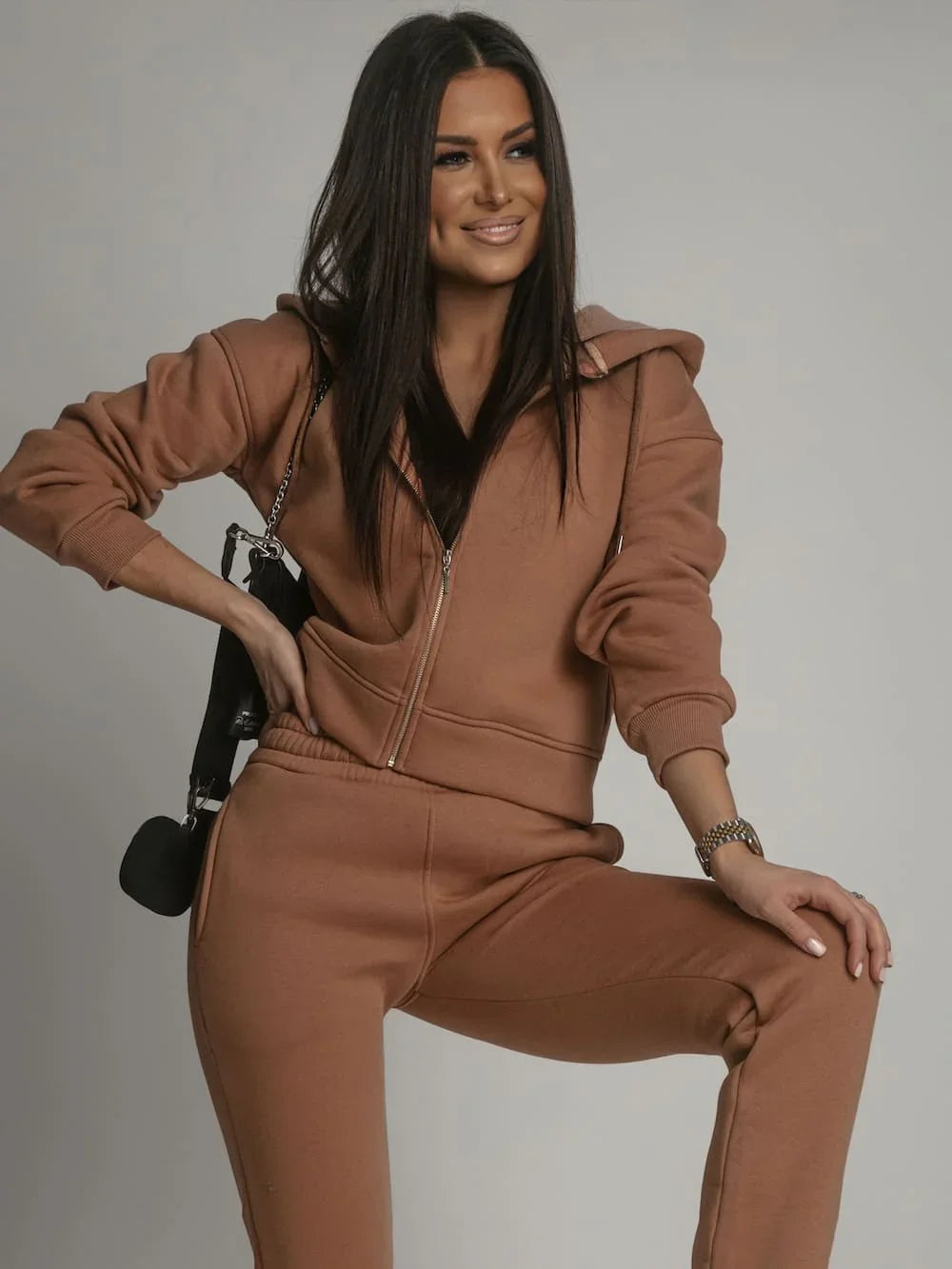 Women's beige insulated tracksuit set FI761 - Which Mark