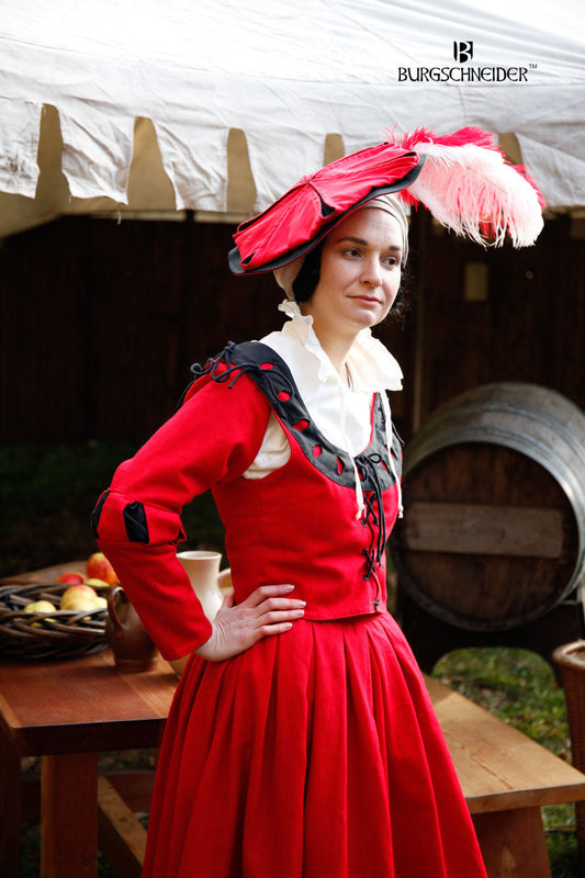 Landsknecht Sleeves Cuts Flora Red/Black - Which Mark