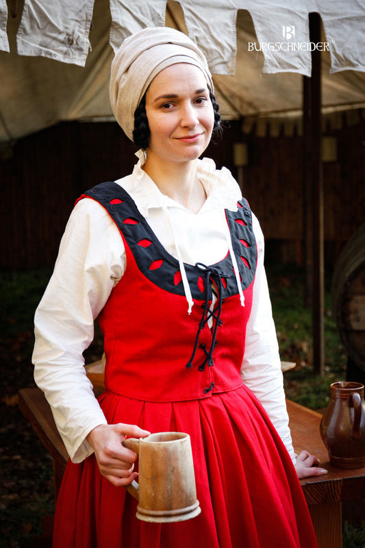 Landsknecht Bodice Flora Red/Black - Which Mark