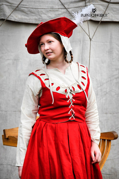 Landsknecht Bodice Flora Red/Natural - Which Mark