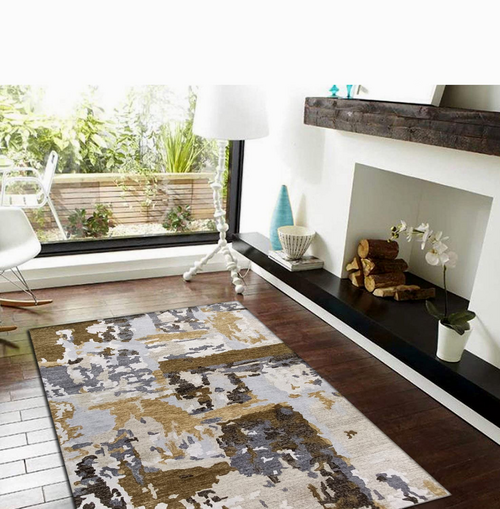 New Modern GemsCollection Rectangular Shape Multi Color Area Rug with - Which Mark