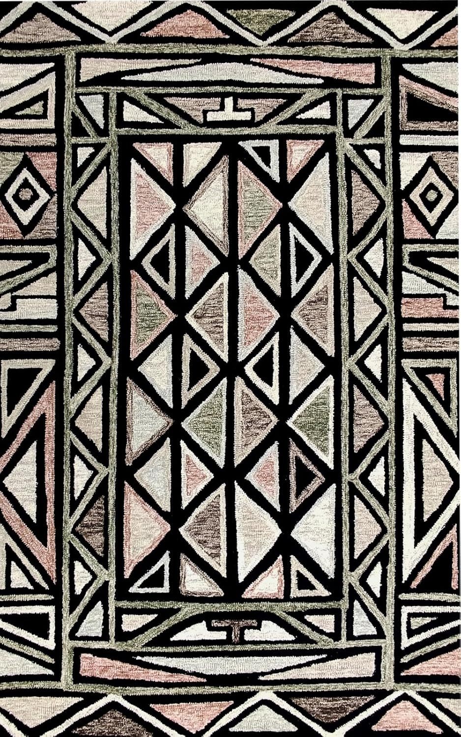African Rectangular Black in Color, Wool Matarial with Soft and 100% - Which Mark
