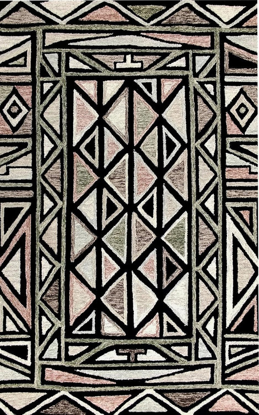 African Rectangular Black in Color, Wool Matarial with Soft and 100% - Which Mark