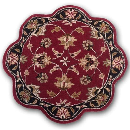 Modern Super Collection Round Shape Multicolor Wool Area Rug with Soft - Which Mark