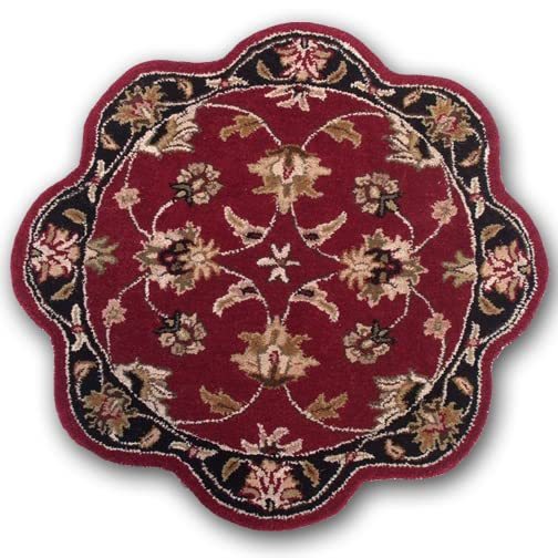 Modern Super Collection Round Shape Multicolor Wool Area Rug with Soft - Which Mark
