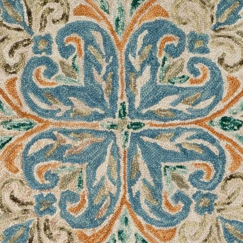 New Modern Collection Round Shape and Multicolor Wool Area Rug with - Which Mark