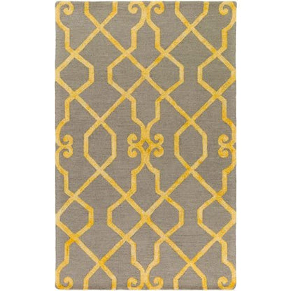 New Modern Collection Dip Dye Rectangular Shape Brown Wool Area Rug - Which Mark