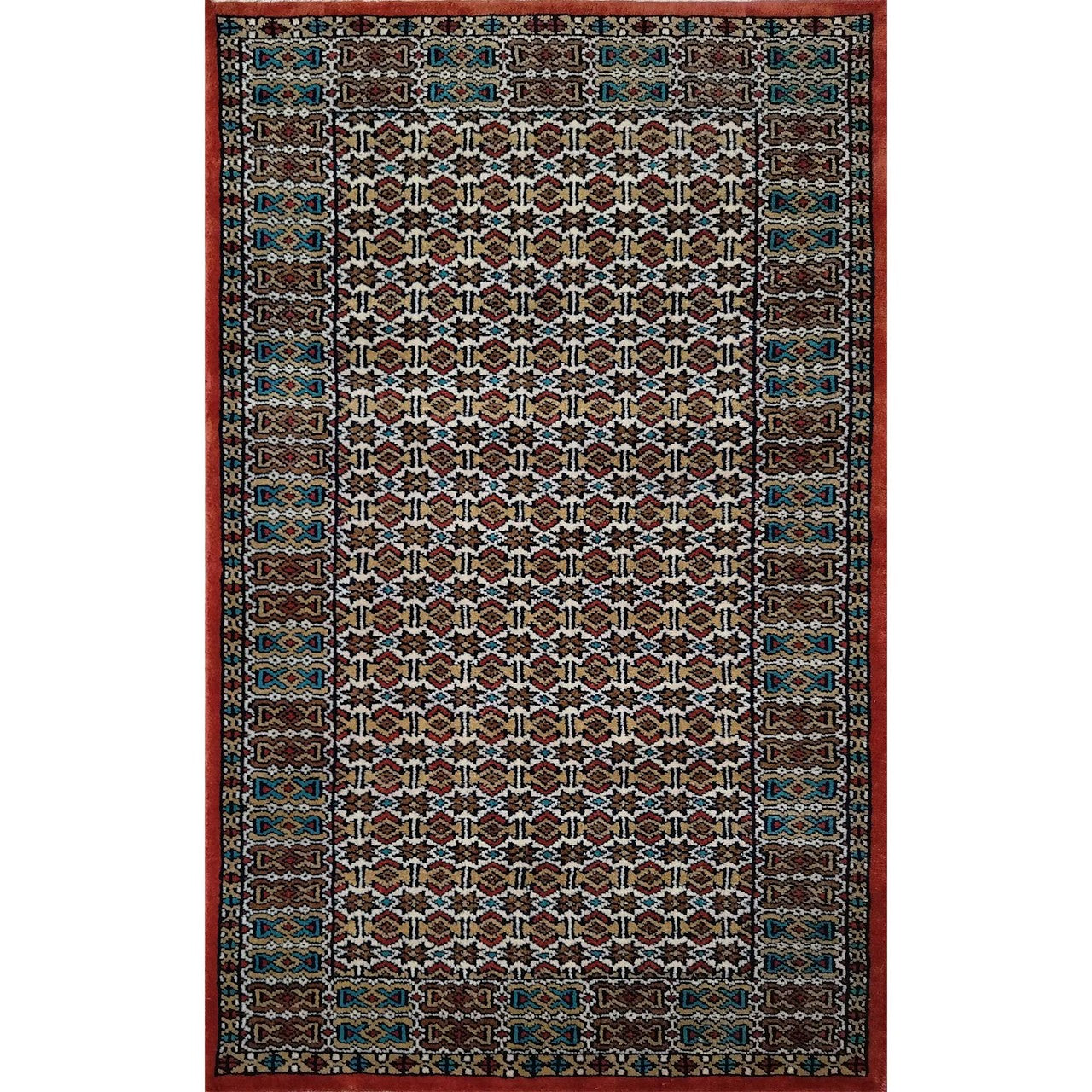 2.5×4 Feet Hand Knotted Wool Carpet Copper - Which Mark