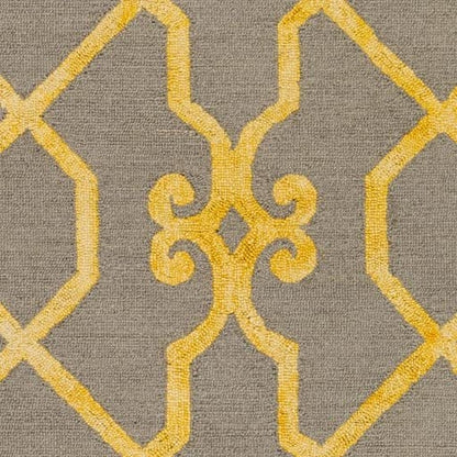 New Modern Collection Dip Dye Rectangular Shape Brown Wool Area Rug - Which Mark