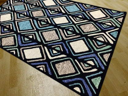African Rectangular Black in Color, Wool Matarial with Soft and 100% - Which Mark
