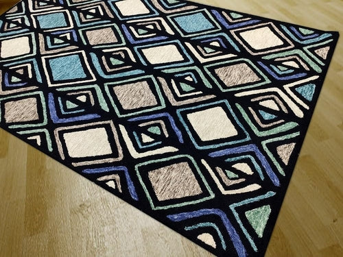 African Rectangular Black in Color, Wool Matarial with Soft and 100% - Which Mark